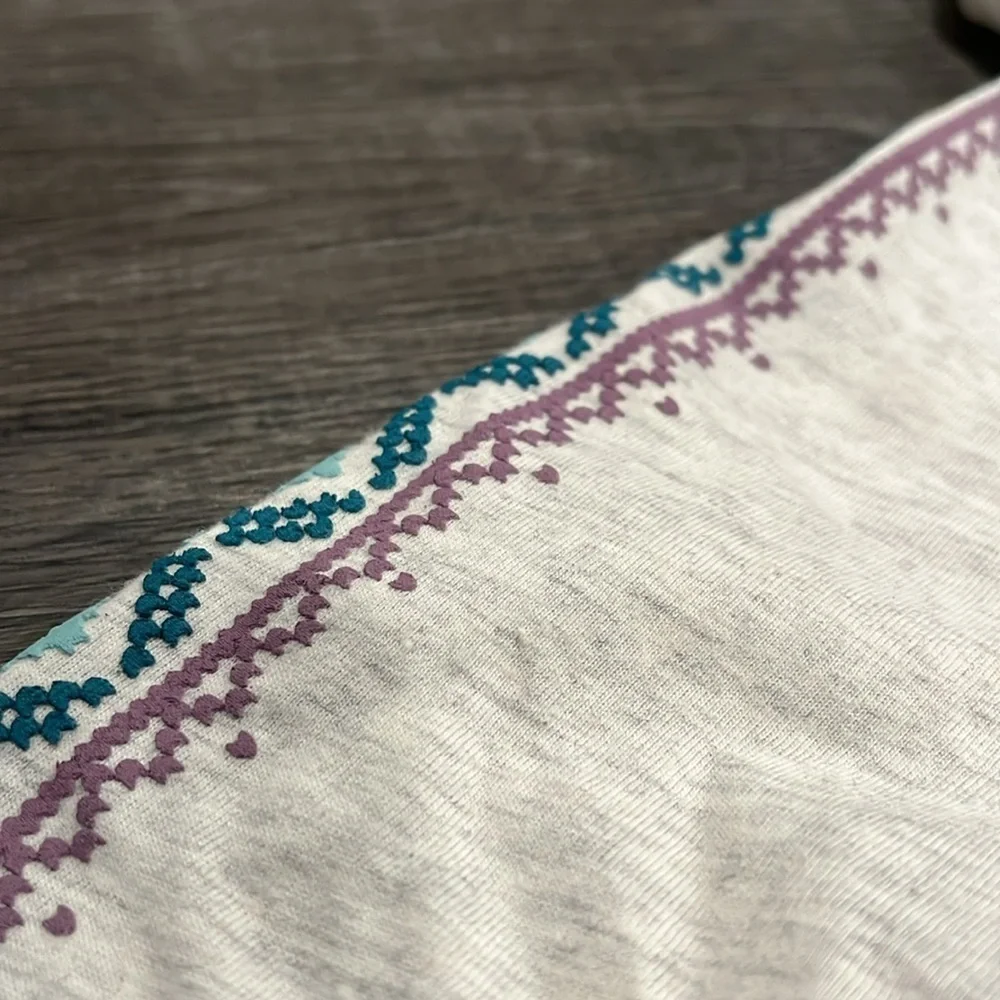 Kids Gray Hoodie with Patterned Sleeves